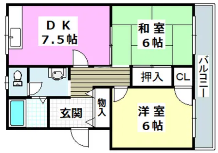 カーサ南茨木【3階】の間取り