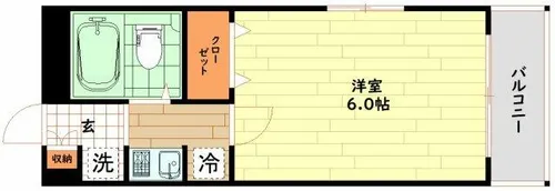 1Kの間取り画像
