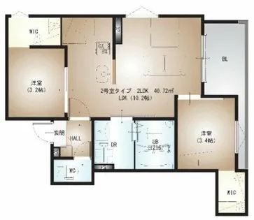 REGALEST堺初芝【102号室】の間取り