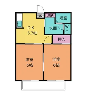 ぱいん・くれすと【2階】の間取り