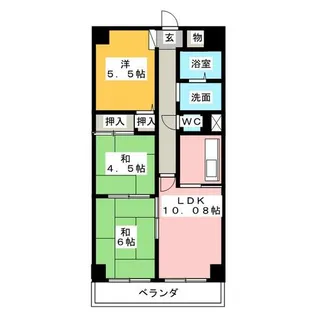 ヒルトップ藤ケ丘【4階】の間取り