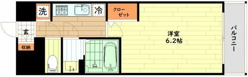 プレサンス大国町ブライス【10階】の間取り