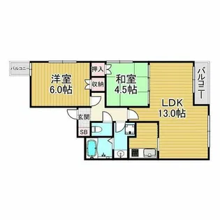 アヴニール苦楽園【3階】の間取り