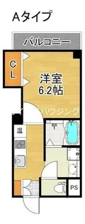 みおつくし岸里Ⅱ【6階】の間取り
