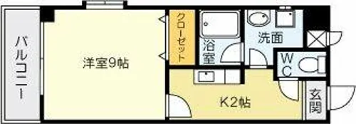 グッドシティ下富野【405号室】の間取り
