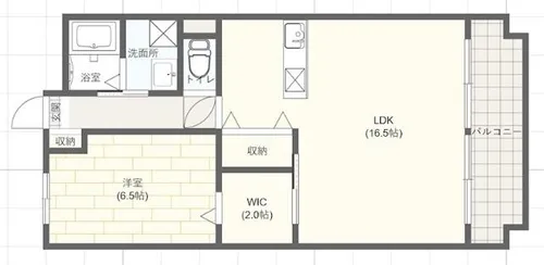 ジュネス英賀保【3階】の間取り