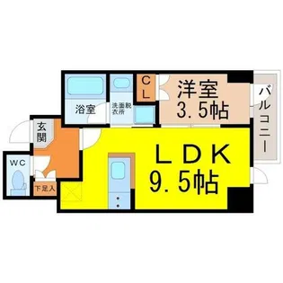 Mステージ矢田南【8階】の間取り