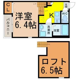 カーサルーチェW【1階】の間取り