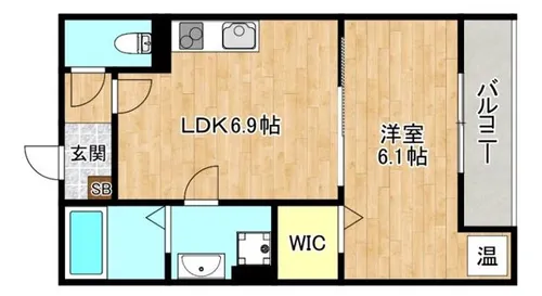 大阪府東大阪市岸田堂北町【アパート】の間取り