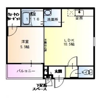 フジパレス 華 北田辺【1階】の間取り