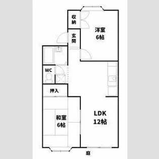 ハーベスト知多【1階】の間取り