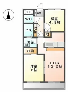 コンフォース東中島【3階】の間取り