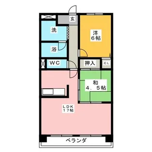ブリード瀬戸口【3階】の間取り
