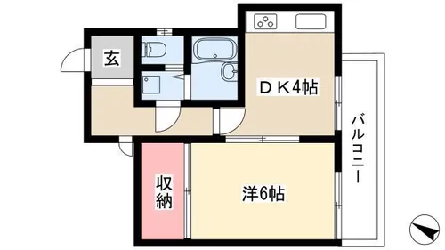 セゾンよもぎ台【502号室】の間取り