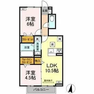 レクエルド【102号室】の間取り
