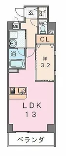MOTTIⅡ【201号室】の間取り