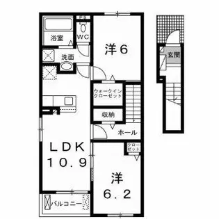 ルミエール・シエルⅡ【2階】の間取り
