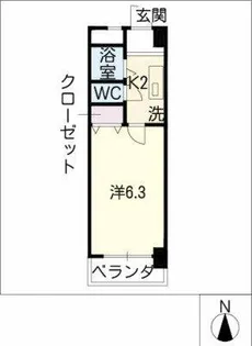 VOGELHAUS【206号室】の間取り