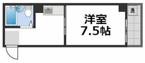 トゥリオーニ鶴橋【101号室】の間取り