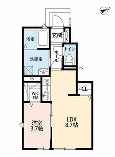 エルメゾン・箱崎【1階】の間取り