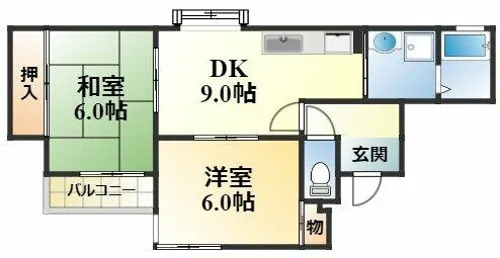 マノワール久貝【301号室】の間取り