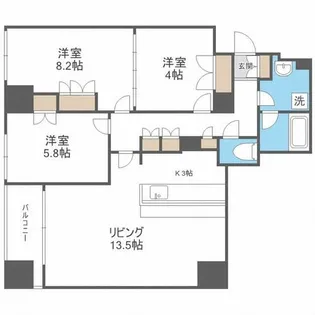 グランカーサ裏参道【9階】の間取り