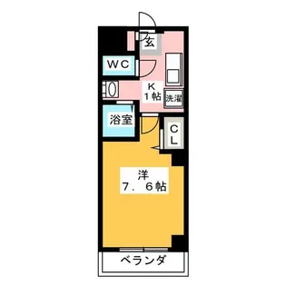 アミュズマン亀城【1階】の間取り