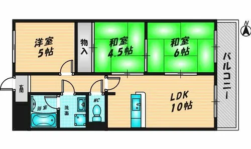リーガルハイツ【202号室】の間取り