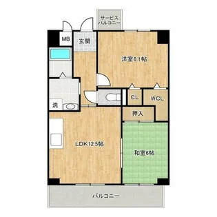 ハイシュタイン堀江【10階】の間取り