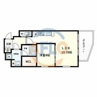 プレジオ松屋町【2階】の間取り