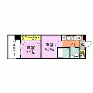 V-TOWER No60【4階】の間取り
