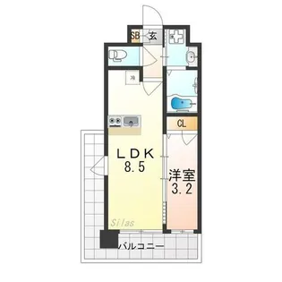 プレサンスTHE KYOTO 新町通【7階】の間取り