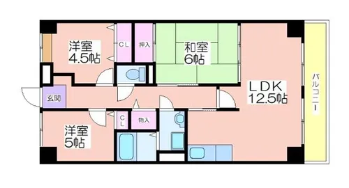 レジェロ住之江【5階】の間取り