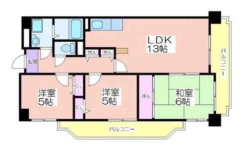 レジェロ住之江【6階】の間取り
