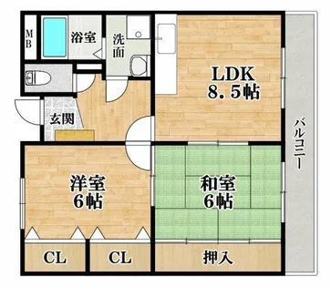 プロヴァンス・イン松原【2階】の間取り