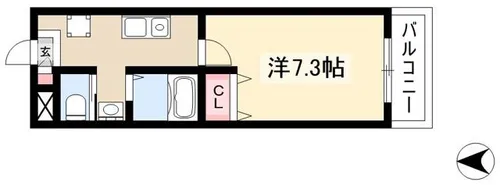 A・City東岸【4階】の間取り