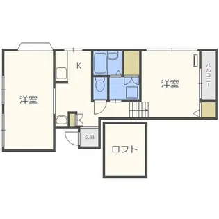 アイブルー・天神南【1階】の間取り