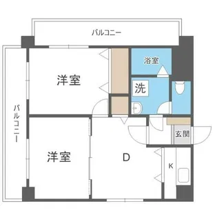 エステートモア白金Ⅱ【5階】の間取り
