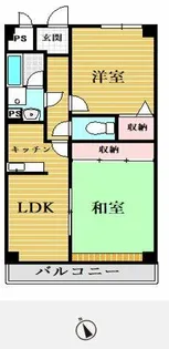 ベルローゼ浜寺【203号室】の間取り