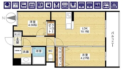 GRANDSTEADY西中島【2階】の間取り