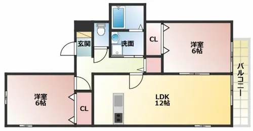 カーサエスペランサ【2階】の間取り