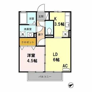 柿畑ハイム【202号室】の間取り