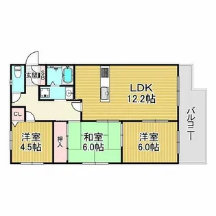 レグリス甲東園EAST【2階】の間取り