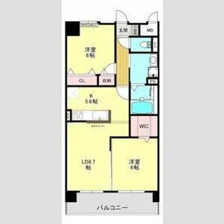 グラシア当知【1階】の間取り