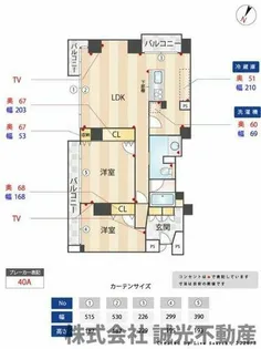 フローラ薬院【401号室】の間取り