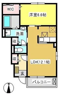 ラ・ポルト【1階】の間取り