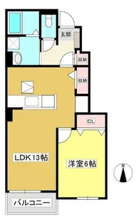 カーサデルフィオーレ【1階】の間取り