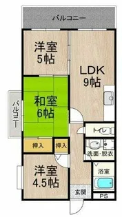 カーサフィオーレ壱番館【5階】の間取り