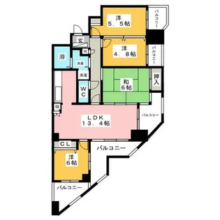 サンハウス浄心【14階】の間取り