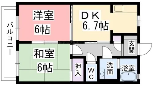ハイム穴師の里【2階】の間取り